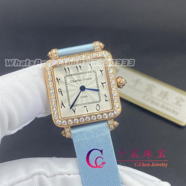 Charles Oudin Pansy Retro 24mm Rose Watch Arabic Style