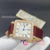 Charles Oudin Pansy Retro Maroon Straps Rose Watch Roman Style – 24mm