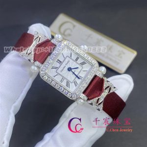 Charles Oudin Pansy Retro Quartz 20mm Silk, Diamond Watch with Elements Roman Style