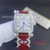 Charles Oudin Pansy Retro Quartz 20mm Silk, Diamond Watch with Elements Roman Style