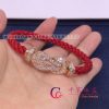 Fred Chance Infinie Bracelet Pink Gold and Diamonds Large Model Red Cable 0B0102-6B0217