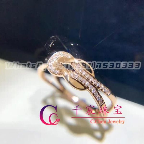 Fred Chance Infinie Ring Medium model pink gold and diamonds 4B0868