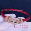 Fred Force 10 Bracelet pink gold and diamonds large model Red Cable 0B0049-6B0217