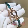 Fred Force 10 Bracelet Rose Gold Large Model and Riviera Blue Corderie 0B0007- 6B1178