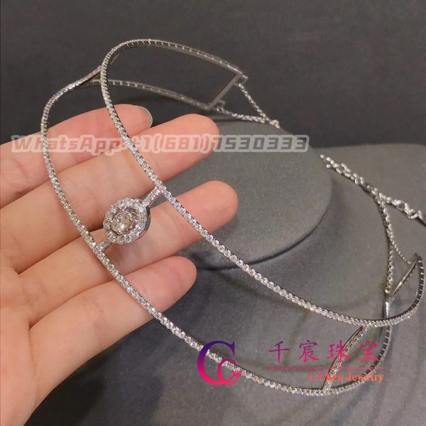 Messika Glam’Azone Skinny Pavé White Gold Diamond Necklace 05746-WG