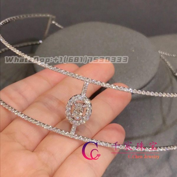 Messika Glam’Azone Skinny Pavé White Gold Diamond Necklace 05746-WG