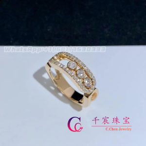 Messika Move Classic Pavé Pink Gold For Her Diamond Ring 4000- PG