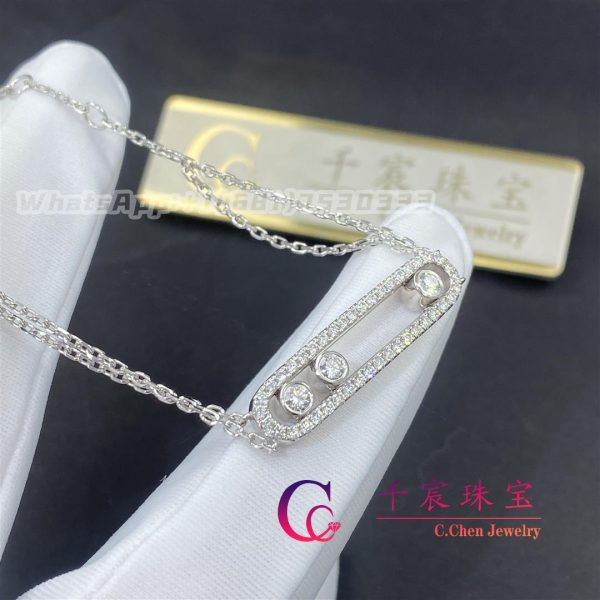 Messika Move Classique Pavé White Gold For Her Diamond Bracelet 03995-WG