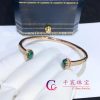 Piaget Possession open bangle bracelet rose gold,diamonds and malachite G36PD400