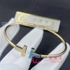Tiffany T Diamond And Turquoise Wire Bracelet in 18K Yellow Gold 64029029