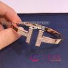 Tiffany T Pavé Diamond Square Bracelet in 18k Rose Gold 60153369