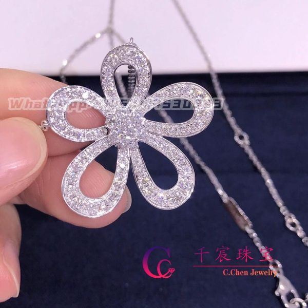 Van Cleef & Arpels Flowerlace pendant White gold, Diamond VCARP05200
