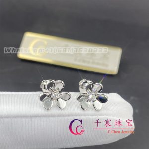 Van Cleef & Arpels Frivole Earrings Mini Model White Gold And Diamond VCARP0J600