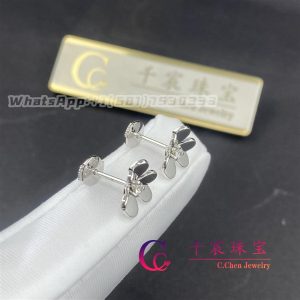 Van Cleef & Arpels Frivole Earrings Mini Model White Gold And Diamond VCARP0J600