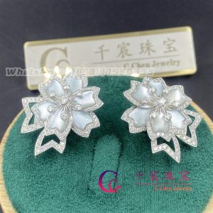 Van Cleef & Arpels Hellébore Earrings Diamond And Mother-Of-Pearl VCARP7EQ00