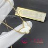 Van Cleef & Arpels Lucky Alhambra Butterfly Bendant Yellow Gold And Mother-Of-Pearl VCARD99500