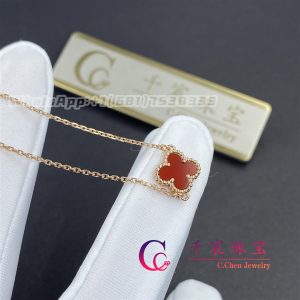 Van Cleef & Arpels Sweet Alhambra Bracelet Rose Gold Carnelian VCARN59K00