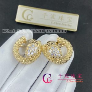 Boucheron Serpent Bohème Diamants Yellow Gold Diamond Earrings JCO04CAB01
