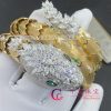 Bulgari Serpenti 18K Yellow Gold Bracelet Diamond and Emerald Bracelet