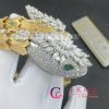 Bulgari Serpenti 18K Yellow Gold Bracelet Diamond and Emerald Bracelet
