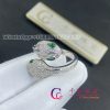 Bulgari Serpenti Seduttori 18 kt white gold double head ring set with emerald eyes and pavé diamonds 358094