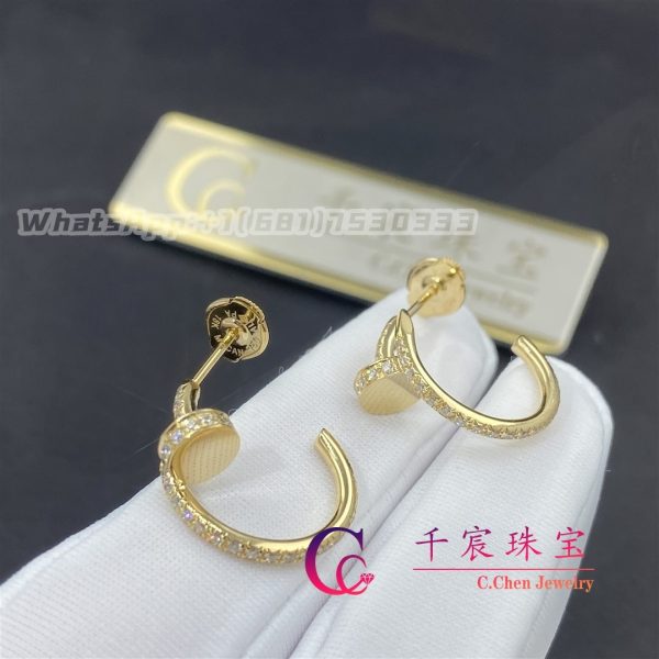 Cartier Juste Un Clou Earrings In 18K Yellow Gold And Diamonds B8301430