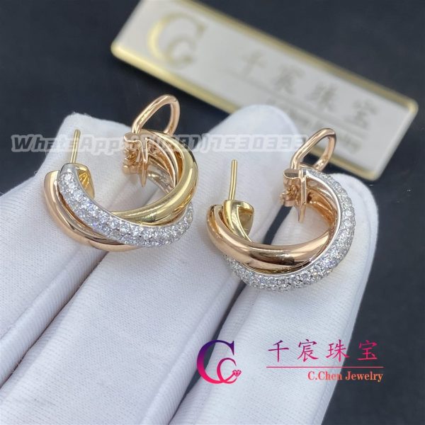 Cartier Trinity Earrings Diamonds B8031900
