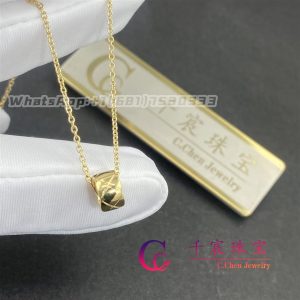 Chanel Coco Crush Necklace Quilted Motif, 18k Yellow Gold J12305