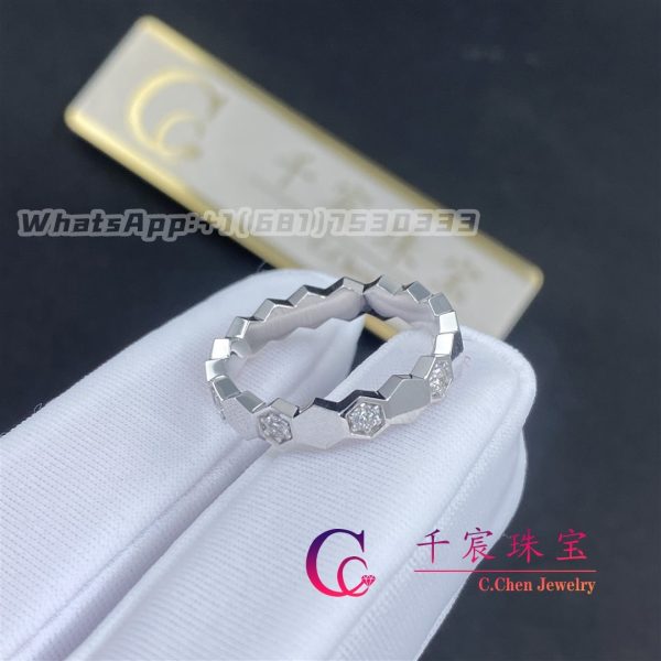 Chaumet Paris Bee My Love Ring White Gold Diamonds 4mm 084676
