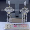 Garrard Fanfare Symphony Diamond and Yellow Sapphire Earrings In 18ct White Gold with White Agate