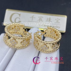 Van Cleef & Arpels Perlée clovers hoop earrings Yellow gold VCARO3YE00