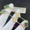 Van Cleef & Arpels Vintage Alhambra Bracelet, 5 Motifs Yellow Gold, Diamond, Malachite VCARO7GQ00