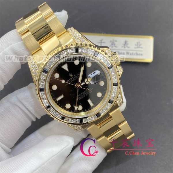 Rolex GMT-Master II Oyster Perpetual 18k Yellow Gold 40mm 116758 SANR