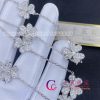 Van Cleef Arpels Frivole Necklace 9 Flowers 18k White Gold Diamond VCARN25400