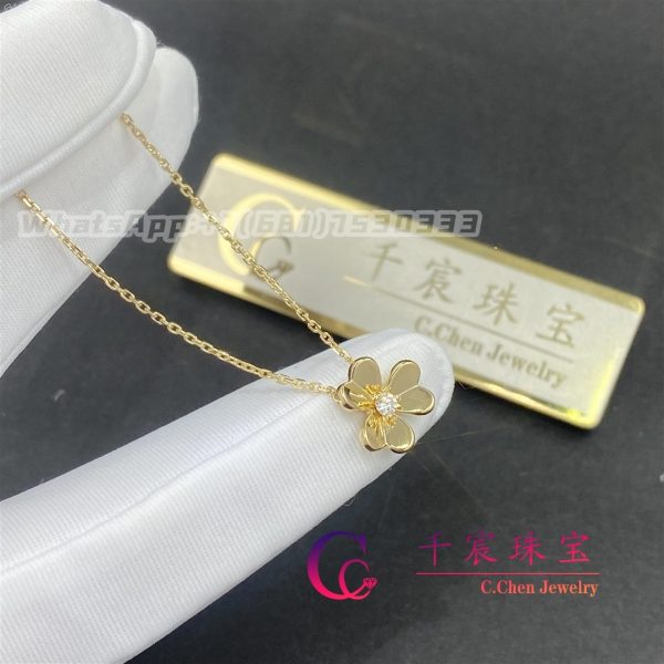 Van Cleef & Arpels Frivole pendant, mini model Yellow gold, Diamond VCARP0J100