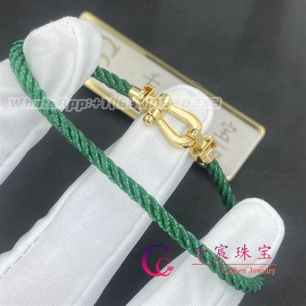 Fred Force 10 Bracelet 18k yellow gold and diamonds medium model Emerald Cable 0B0070-6B1087