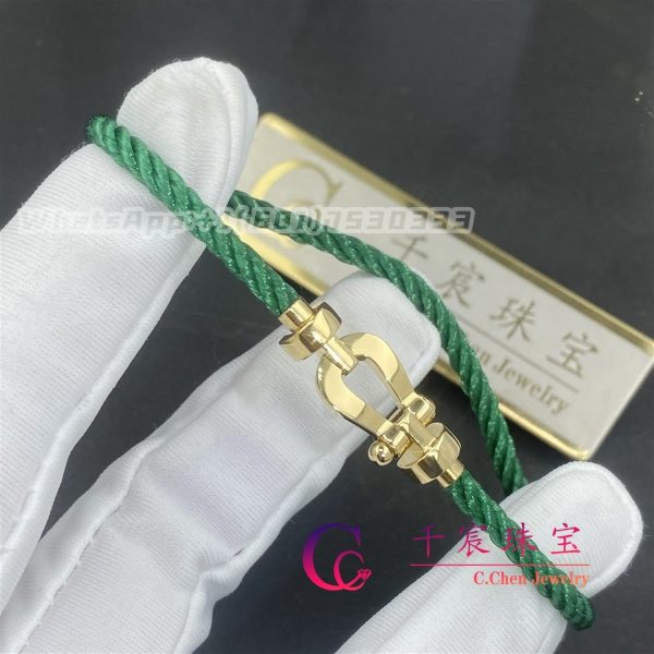 Fred Force 10 Bracelet 18k yellow gold medium model Emerald Cable 0B0069-6B1087