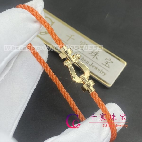 Fred Force 10 Bracelet 18k yellow gold medium model Orange Cable 0B0069- 6B0348