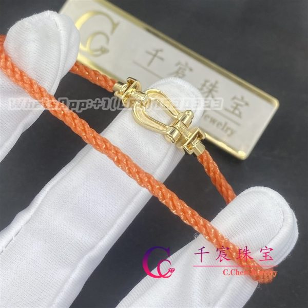 Fred Force 10 Bracelet 18k yellow gold medium model Orange Cable 0B0069- 6B0348