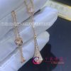 Marli Cleo Rev Full Diamond Long Chain Drop Pendant Necklace In Rose Gold CLEO-N85