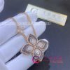 Roberto Coin Venetian Flower Diamond Necklace Rose gold