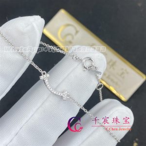 Tiffany T Smile Bracelet in White Gold with Diamonds 62994797