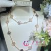 Van Cleef Arpels Vintage Alhambra Long Necklace, 20 Motifs Diamond gray Mother-of-pearl VCARP2R000