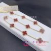 Van Cleef & Arpels Vintage Alhambra Necklace 10 Motifs Carnelian VCARD40600