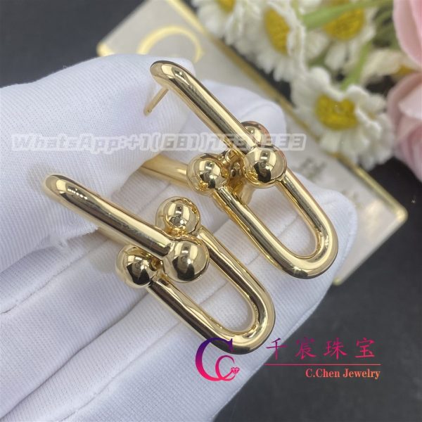 Tiffany HardWear Link Earrings in yellow gold 60006355