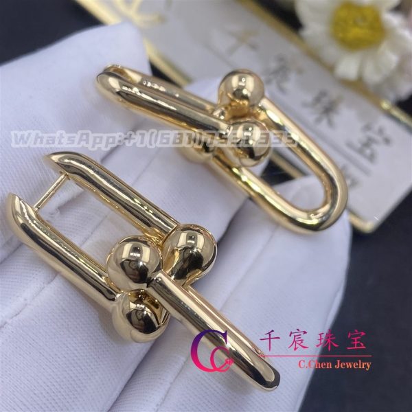 Tiffany HardWear Link Earrings in yellow gold 60006355