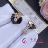 Cartier Amulette De Cartier Earrings, XS Model Onyx Rose Gold B8301239