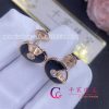 Cartier Amulette De Cartier Earrings, XS Model Onyx Rose Gold B8301239