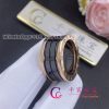 Bulgari B.zero1 Black Ceramic and Rose Gold four-band Ring 345846