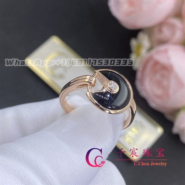 Cartier Amulette De Cartier Ring Black Onyx Diamond B4214800